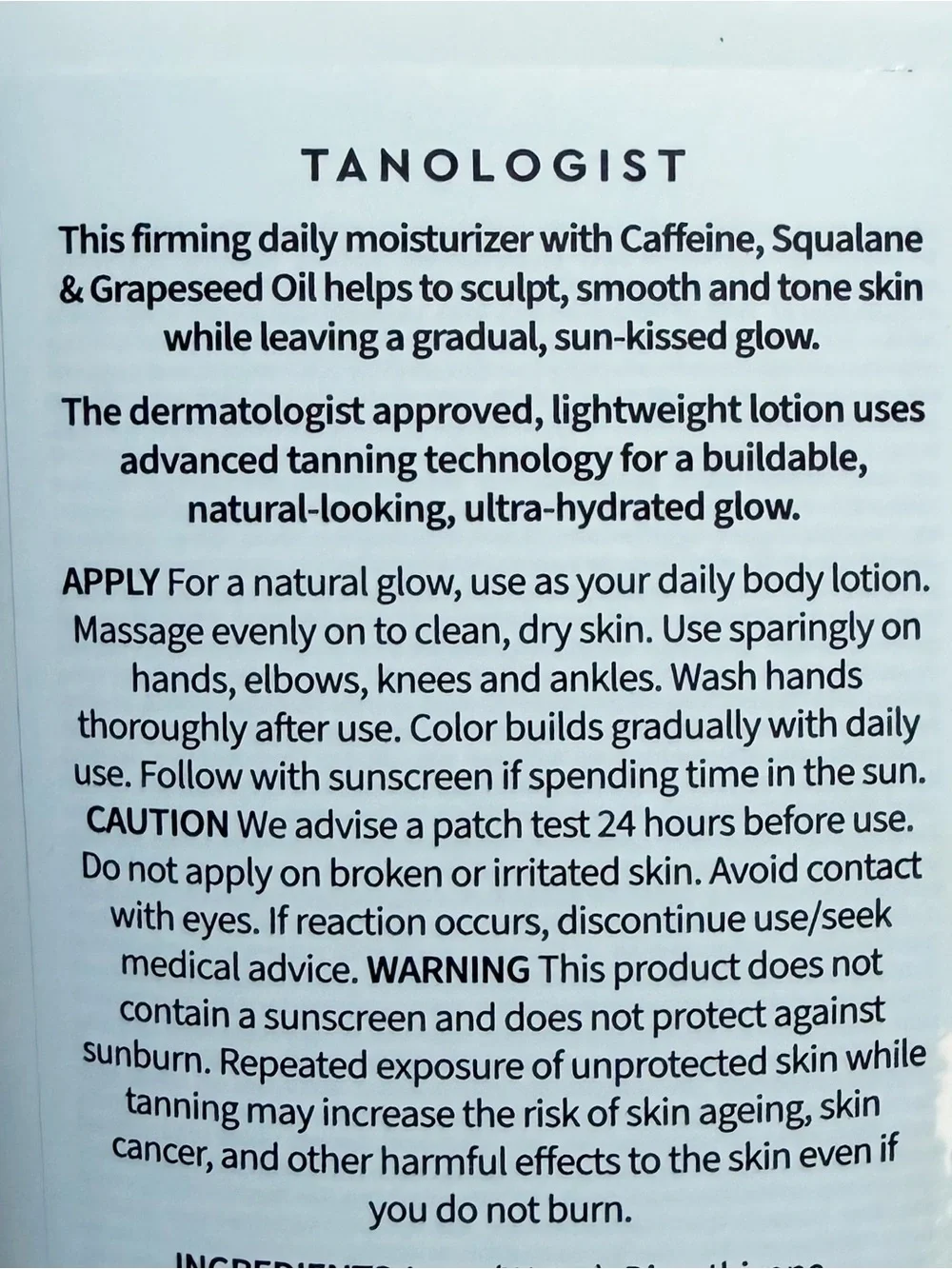 Tanologist new sealed